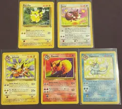 Pokemon Vintage Lot Eeveelutions Pikachu Eevee Vaporeon Flareon Jolteon Jungle - Image 1