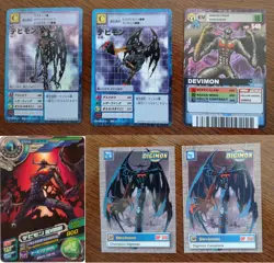 LOT OF 6 DEVIMON DIGIMON CARDS BATTLE & EVOLUTION ANIMATED SERIES ITALIAN JAPAN - Image 1