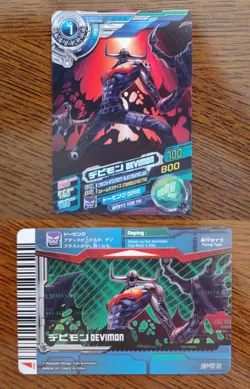 LOT OF 6 DEVIMON DIGIMON CARDS BATTLE & EVOLUTION ANIMATED SERIES ITALIAN JAPAN - Image 5