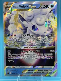 Alolan Vulpix VSTAR - 034/195 - Ultra Rare NM, English Pokemon Pokemon Silver Te - Image 1