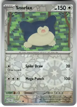 SNORLAX 144/191 COMMON SURGING SPARKS POKEMON REVERSE HOLO NM/M - Image 1