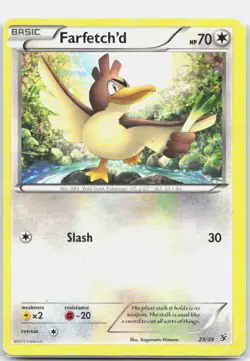 Farfetch'd 25/39 Kalos Starter Set Pokemon Heavily Played - Image 1