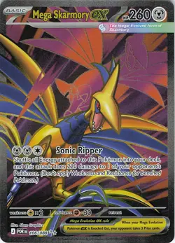 Mega Skarmory ex 106/088 Ultra Rare Perfect Order Pokemon Holo Near Mint - Image 1