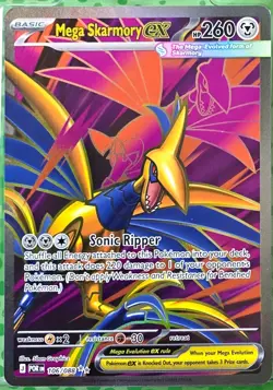 Mega Skarmory ex (#106/088) - Holofoil ME - Perfect Order NM Pokemon - Image 1