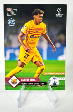Topps Now Champions League 2023-24 n. 40 Rookie Card Lamine Yamal RC Barcelona - Image 1