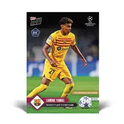 Topps Now Champions League 2023-24 n. 40 Rookie Card Lamine Yamal RC Barcelona - Image 2