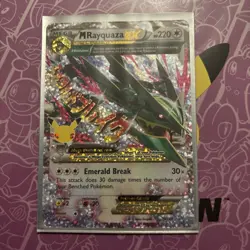 Mega M Rayquaza EX 76/108 Celebrations Textured Ultra Rare Holo Pokemon Card New - Image 1
