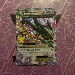 Mega M Rayquaza EX 76/108 Celebrations Textured Ultra Rare Holo Pokemon Card New - Image 4