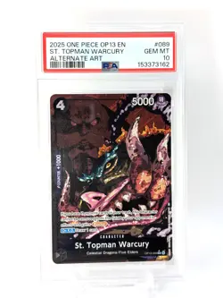 One Piece St. Topman Warcury Alternate Art Op13-089 Psa 10 Gem Mint - Image 1