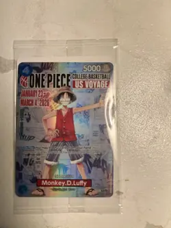 One Piece CCG Monkey.D.Luffy P-055 College Basketball US Voyage SEALED 🔥 x1 - Image 1