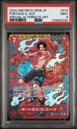 Portgas D. Ace 013 Special Alternate Art One Piece Japanese PSA 9 - Image 1
