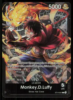 Monkey.D.Luffy (001) ST14-001 Leader Starter Deck 14: 3D2Y One Piece Foil NM - Image 1