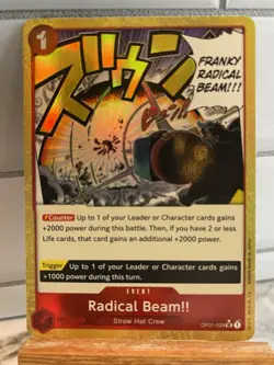 One Piece Card Game PRB-01 The Best - Radical Beam OP01-029 ENG Textured Foil - Image 1