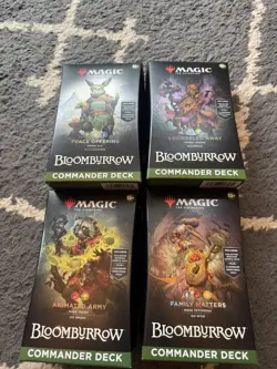 Magic The Gathering: Bloomburrow Commander Deck Set (Four Decks)! Sealed! - Image 1