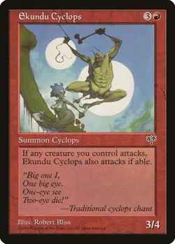 LP Ekundu Cyclops, MTG, Mirage, Magic the Gathering, 171 *B - Image 1