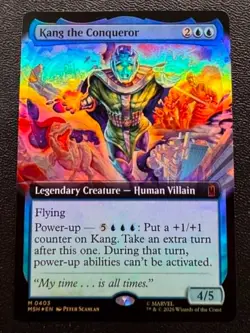 Kang the Conqueror Extended Art FOIL Marvel Super Heroes MTG NM - Image 1