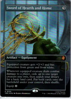 MTG SWORD OF HEARTH AND HOME (BORDERLESS) 136 COMMANDER: TMC HOLO FOIL - Image 1