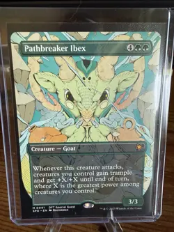 Pathbreaker Ibex (91) (Borderless) Special Guests MTG SPG MYTHIC - Image 1