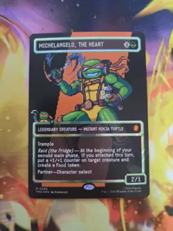 Michelangelo, The Heart Borderless Surge Foil - Mythic - CDR: TMNT MTG - Image 1