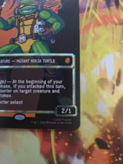 Michelangelo, The Heart Borderless Surge Foil - Mythic - CDR: TMNT MTG - Image 3