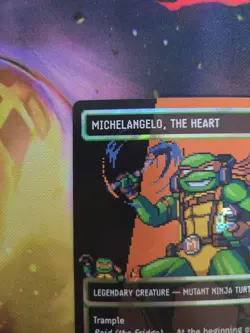 Michelangelo, The Heart Borderless Surge Foil - Mythic - CDR: TMNT MTG - Image 5