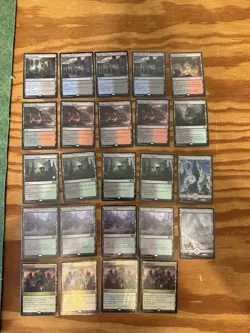 Magic The Gathering Rare & Foil Rare Land x24 Lot Various Sets - Image 1