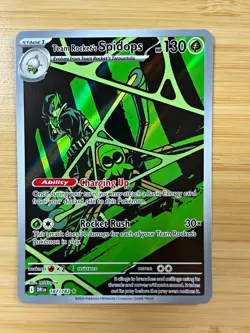 The Pokemon Company Team Rocket's Spidops 187/182 Sv10 Destined Rivals IR Holo - Image 1