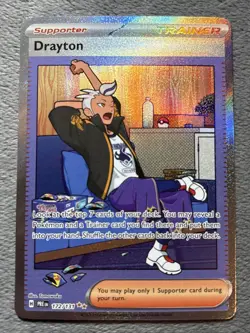 Drayton 172/131 Pokemon Card Special Illustration Rare Full Art Holo NM - Image 1