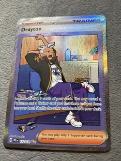 Drayton 172/131 Pokemon Card Special Illustration Rare Full Art Holo NM - Image 2