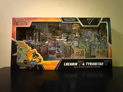 Pokemon TCG Heavy Hitters Premium Collection Box Lucario Tyranitar English 2022 - Image 1