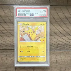 Pokemon TCG Pikachu 25/25 McDonald's 25th Anniversary Promo Holo EN PSA 10 - Image 1