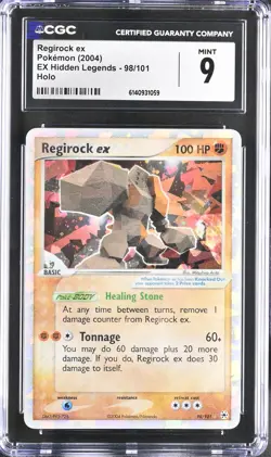 CGC 9 MINT Regirock EX 98/101 EX Hidden Legends Holo Pokemon Card - Image 1