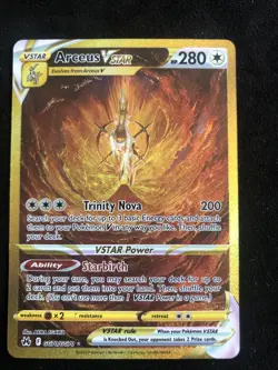 Pokemon Arceus VSTAR GG70/GG70 Gold Secret Rare Card Crown Zenith - Image 1