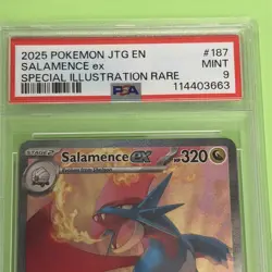 POKEMON 2025 JOURNEY TOGETHER SALAMENCE EX SPECIAL ILLUSTRATION RARE 187 PSA 9 - Image 2