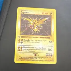Zapdos Base Set (Shadowless) 16/102 1st Edition Holo 1:1 Rare English 1999 - Image 1
