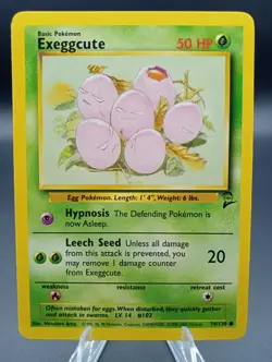 1999 Pokemon Base Set 2 Exeggcute #74 EXTREMELY LP - Image 1