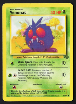 Venonat 63/64 Jungle 1999 Pokemon TCG - Image 1