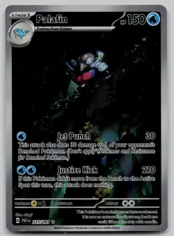 Palafin 225/091 Illustration Rare Paldean Fates Pokemon Holo Near Mint - Image 1