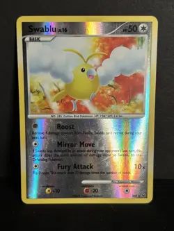 Pokemon TCG Swablu SH5 Platinum Shiny Reverse Holo Rare LP Condition - Image 1