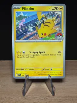 Pokemon Pikachu SVP 190 2024 World Championships Promo Card NM Mew Artwork - Image 1