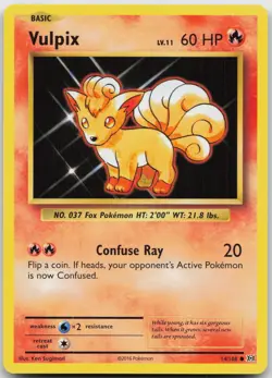 Vulpix 14/108 Common Evolutions Pokemon Near Mint - Image 1