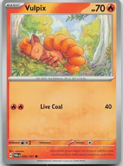 Vulpix 026/167 Common Twilight Masquerade Pokemon Near Mint - Image 1