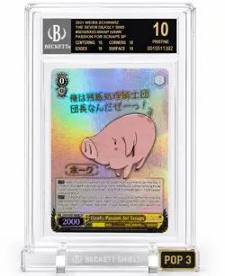 hawk passion for sx03-006 sp bgs 10 Black Label weiss schwarz seven deadly sins - Image 3