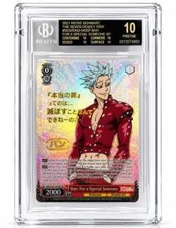 Ban Special Sds Sx03-054 sp Bgs 10 Black Label Weiss Schwarz Seven Deadly Sins - Image 3