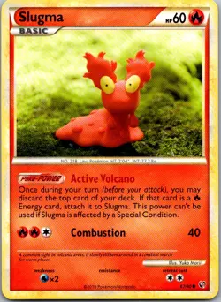 Slugma 67/90 Common HGSS Undaunted Pokemon Near Mint - Image 1