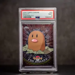 2000 TOPPS CHROME POKEMON T.V. DIGLETT #50 MINT PSA 9 - Image 2