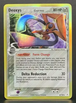 2006 Pokemon Delta Species EX Holon Phantoms DEOXYS 4/110 Rev Holo Foil LP / NM - Image 1