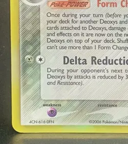 2006 Pokemon Delta Species EX Holon Phantoms DEOXYS 4/110 Rev Holo Foil LP / NM - Image 5