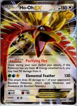 Ho-Oh EX 92/122 XY - BREAKpoint - Pokemon Card - NM - Image 1