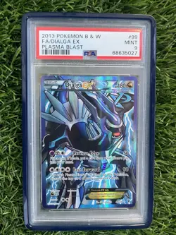 Pokemon Dialga EX Full Art Ultra Rare Holo Plasma Blast 99/101 PSA 9 2013 - Image 1